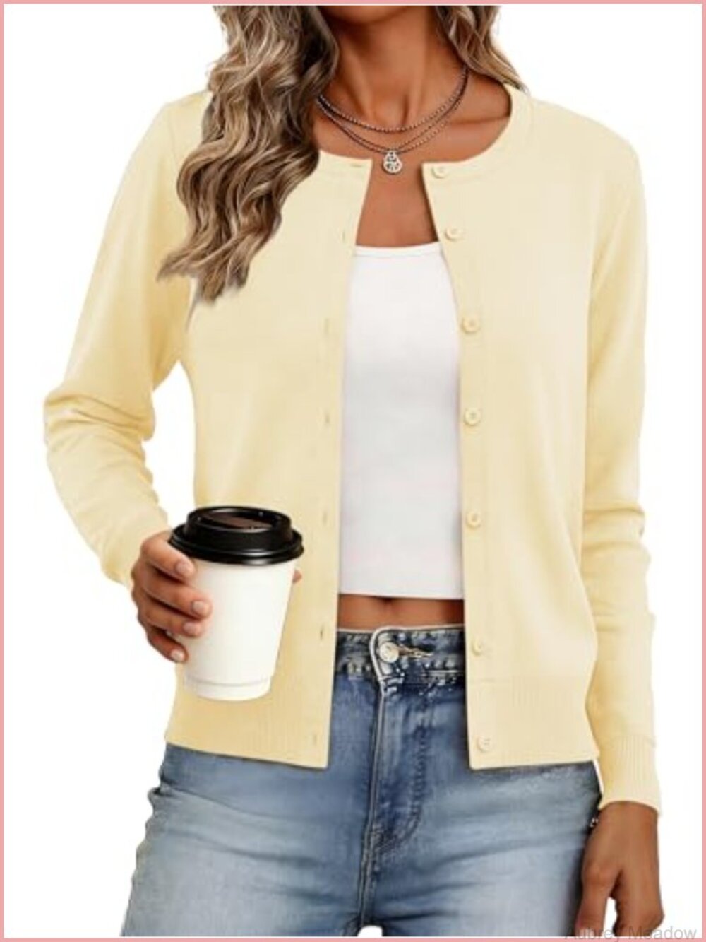Womens Lightweight Button Down Cardigan Sweater Long Sleeve Knit